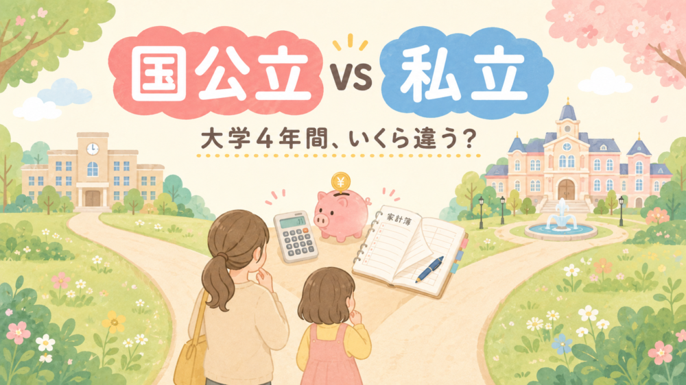国公立大学と私立大学の学費比較アイキャッチ画像
